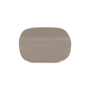 Pouf carré en tissu bouclette   taupe