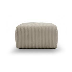 Pouf carré en velours côtelé   taupe