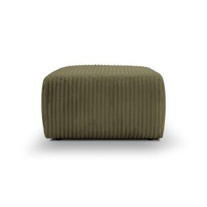 Pouf carré en velours côtelé   vert sauge