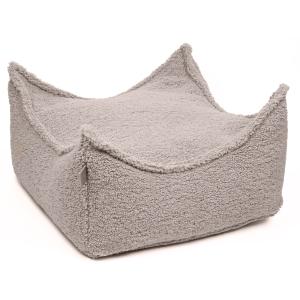 Pouf carré gris clair pour enfant