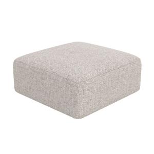 Pouf carré pour canapé modulable en tissu beige