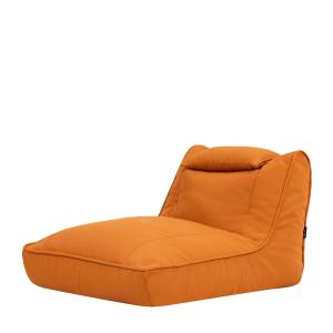 Pouf chauffeuse d'extérieur en oléfine imperméable orange b…