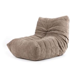 Pouf chauffeuse en tissu chenille garni de mousse extensibl…