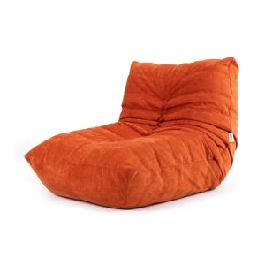 Pouf chauffeuse en tissu chenille garni de mousse extensibl…
