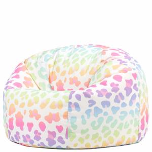 Pouf classique large enfant int/ext à imprimé léopard arc e…