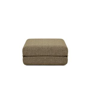 Pouf convertible et modulable 1 place en tweed jaune