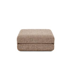 Pouf convertible et modulable 1 place en tweed marron