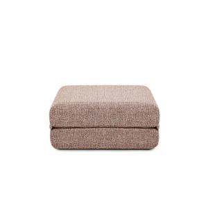 Pouf convertible et modulable 1 place en tweed rouge