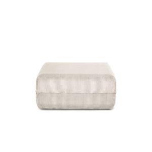 Pouf convertible et modulable 1 place en velours côtelé bla…