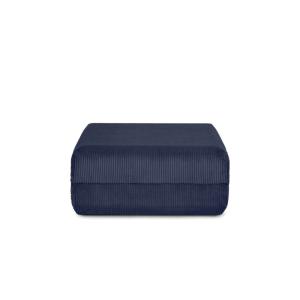 Pouf convertible et modulable 1 place en velours côtelé ble…