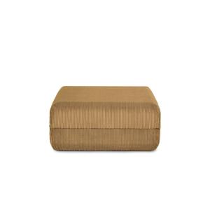 Pouf convertible et modulable 1 place en velours côtelé jau…