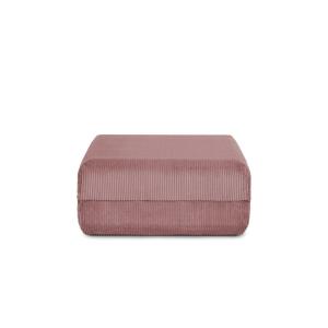 Pouf convertible et modulable 1 place en velours côtelé ros…