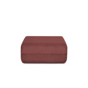 Pouf convertible et modulable 1 place en velours côtelé rou…