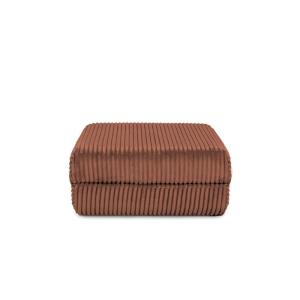 Pouf convertible et modulable 1 place en velours terracotta