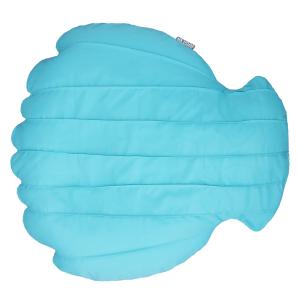 Pouf coquillage extérieur flottant déhoussable bleu