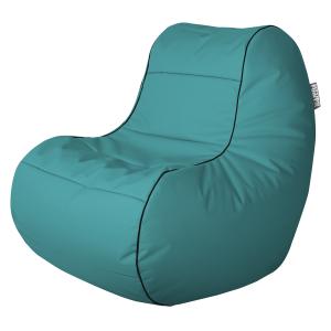 Pouf d'extérieur confort turquoise 100x75x70cm