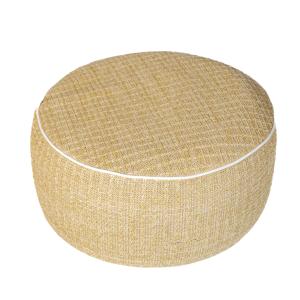 Pouf d'extérieur effet raphia - poire - 53x23cm