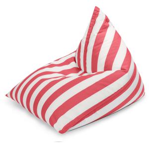 Pouf d'extérieur rayé rouge et blanc 110x115x90 cm