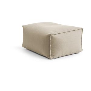 Pouf d'extérieur repose pied carré sable 55x65x30 cm