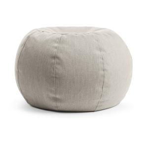 Pouf d'extérieur rond gris clair 40x60