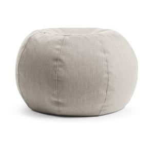 Pouf d'extérieur rond gris clair 40x60 cm
