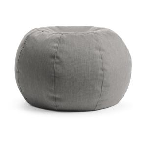 Pouf d'extérieur rond gris moyen 40x60 cm