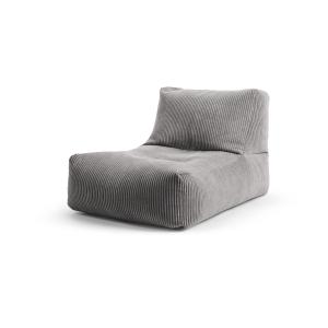 Pouf d'intérieur avec dossier en velours anthracite 65x100x…