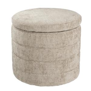 Pouf de rangement gris clair D42