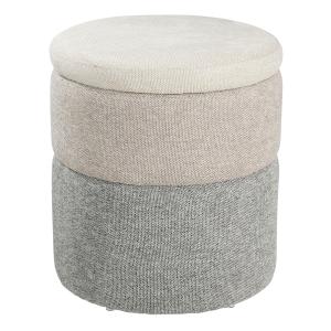 Pouf de rangement gris D40