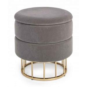 Pouf de rangement gris foncé