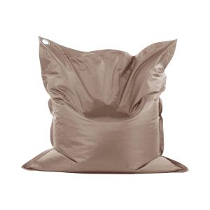 Pouf de sol en polystyrène recyclé 110 x 130 cm Taupe