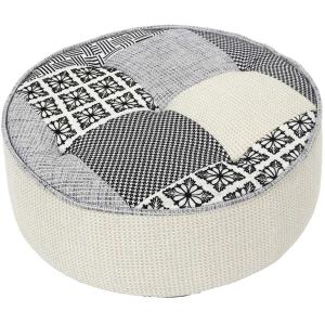 Pouf de sol rond patchwork