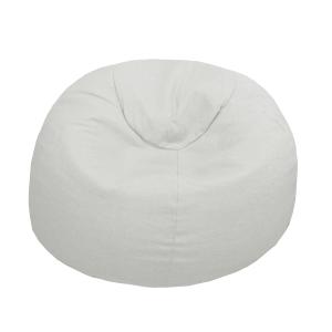 Pouf déhoussable en lin naturel