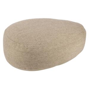 Pouf design en tissu taupe