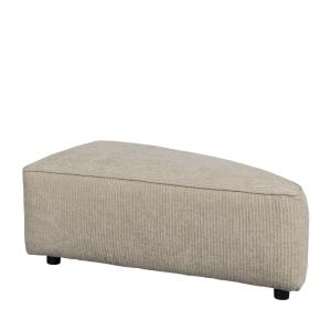Pouf élément droit 1 place en tissu beige