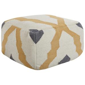 Pouf en beige 56x32cm