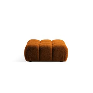 Pouf en bouclé brique