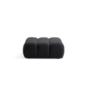 Pouf en bouclé graphite