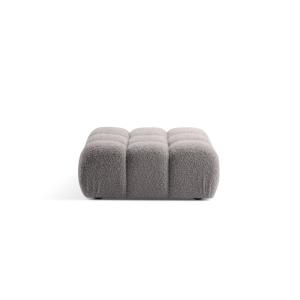 Pouf en bouclé gris clair