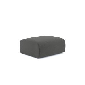 Pouf en bouclette gris graphite