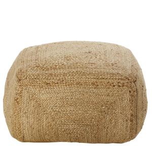 Pouf en chanvre tressé