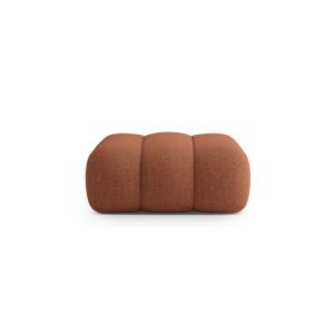 Pouf en chenille brique