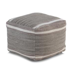 Pouf en coton gris 45x45x35 cm