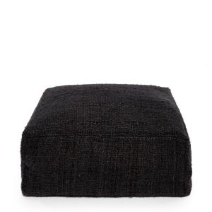 Pouf en coton noir