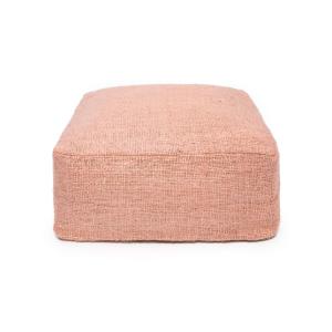 Pouf en coton rose