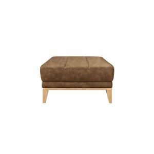 Pouf en cuir naturel caramell