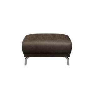 Pouf en cuir naturel marron