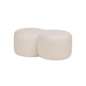 Pouf en forme de 8 en fibre synthétique, beige