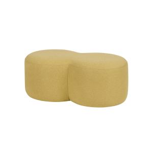 Pouf en forme de 8 en fibre synthétique, jaune