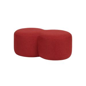 Pouf en forme de 8 en fibre synthétique, rouge